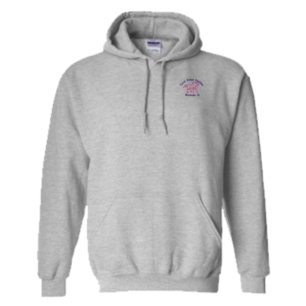 Coral Ridge Stables Heavy Blend Hooded Sweatshirt with Left Chest Embroidery - Image 5