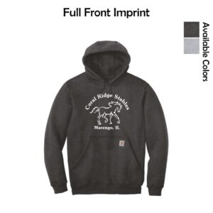 Coral Ridge Stables Carhartt Hooded Sweatshirt with Full Front Imprint (Including Tall Sizes)