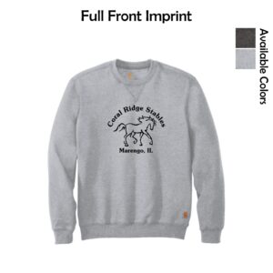 Coral Ridge Stables Carhartt Crewneck Sweatshirt with Full Front Imprint