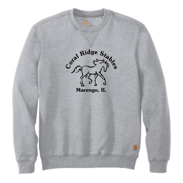 Coral Ridge Stables Carhartt Crewneck Sweatshirt with Full Front Imprint - Image 3
