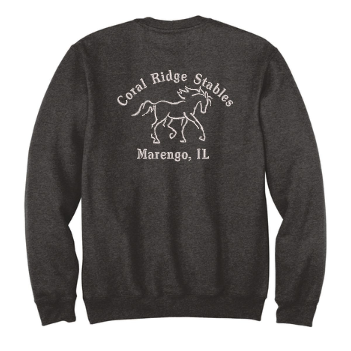 Coral Ridge Stables Carhartt Crewneck Sweatshirt with Left Chest Embroidery - Image 3