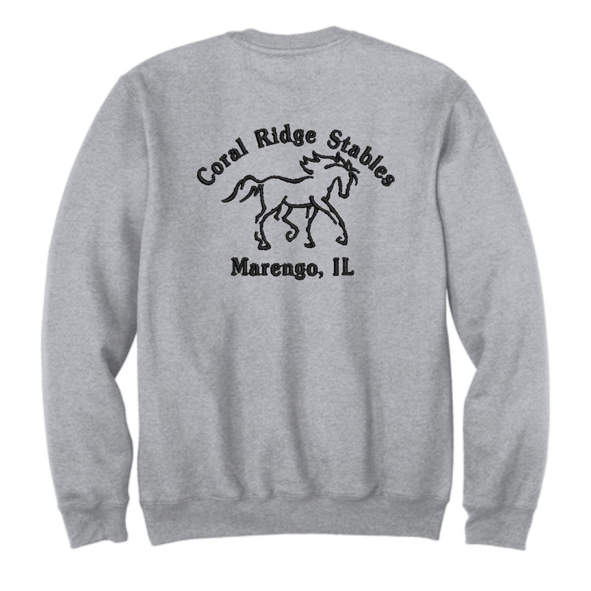 Coral Ridge Stables Carhartt Crewneck Sweatshirt with Left Chest Embroidery - Image 5