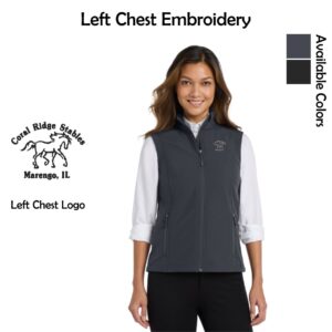 Coral Ridge Stables Ladies Vest with Left Chest Embroidery