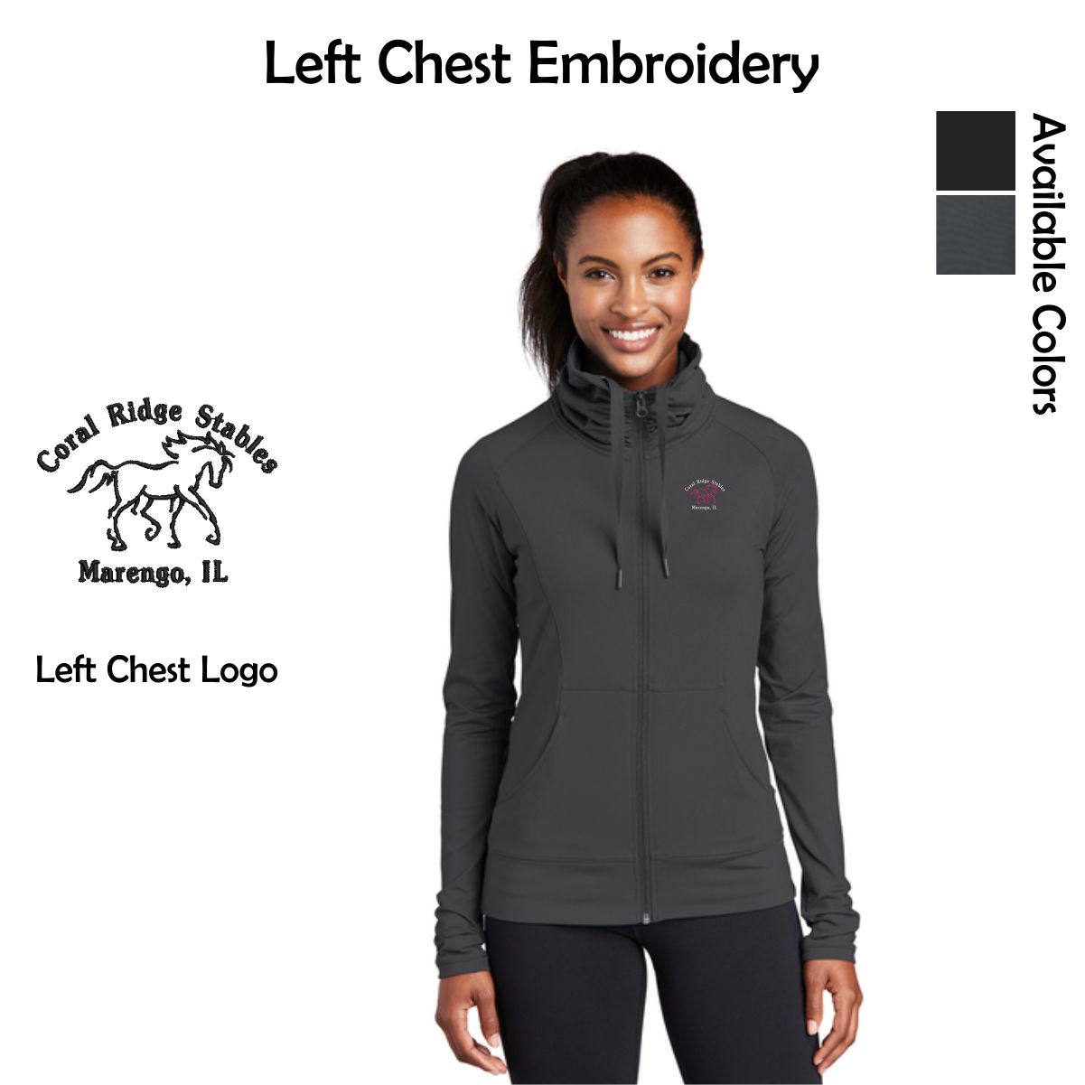 Coral Ridge Stables Ladies Jacket with Left Chest Embroidery