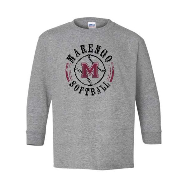 Marengo Softball Youth Long Sleeve T-Shirt - Image 2