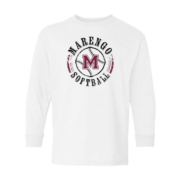 Marengo Softball Youth Long Sleeve T-Shirt - Image 3