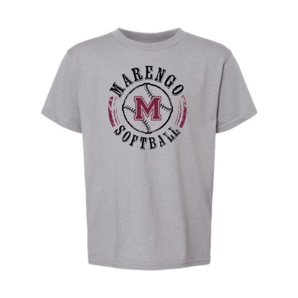 Marengo Softball Youth Softstyle T-Shirt - Image 2