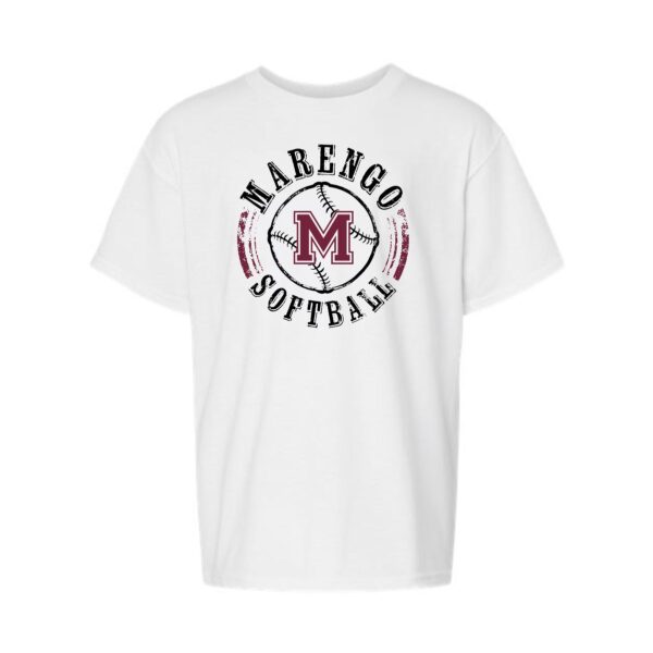 Marengo Softball Youth Softstyle T-Shirt - Image 3