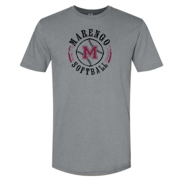 Marengo Softball Adult Softstyle T-Shirt - Image 2