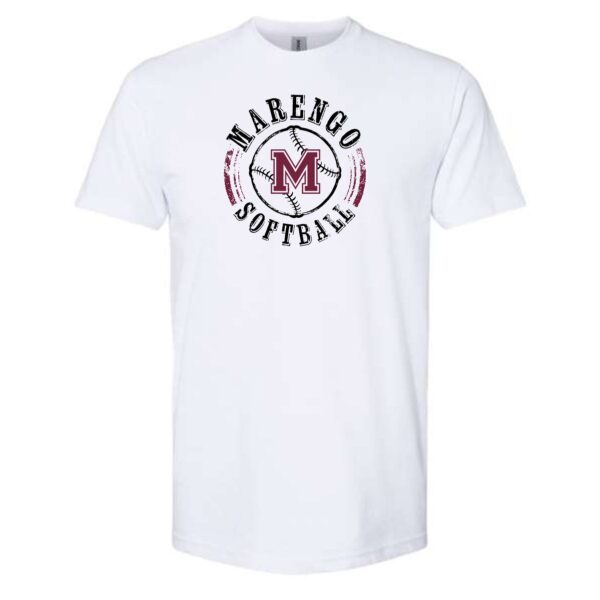 Marengo Softball Adult Softstyle T-Shirt - Image 3