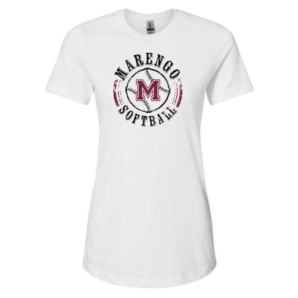 Marengo Softball Ladies Softstyle T-Shirt - Image 3