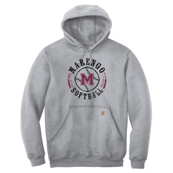 Marengo Softball Adult Carhartt Hooded Sweatshirt - Image 2