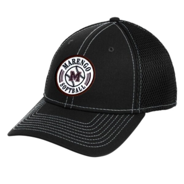 Marengo Softball Stretch Mesh Contrast Stitch Cap - Image 2