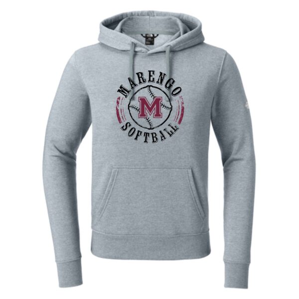 Marengo Softball Adult The North Face Sleeve Logo Pullover Hoodie - Image 2