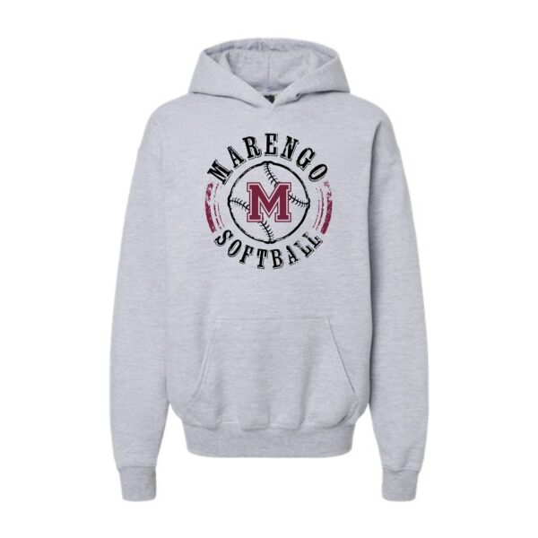 Marengo Softball Youth Hooded Sweatshirt - Image 2