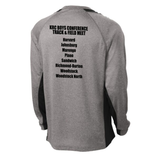 KRC Boys Track Heather Colorblock Long Sleeve Tee - Image 3