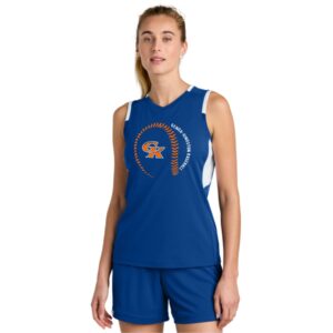 Genoa Kingston Booster Club Baseball Ladies Sleeveless V-Neck