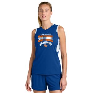 Genoa Kingston Booster Club Softball Ladies Sleeveless V-Neck