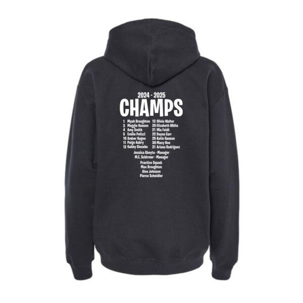 MCHS Girls Basketball 01 Champs Adult Pullover Hooded Sweatshirt - Image 3