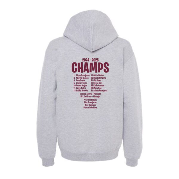 MCHS Girls Basketball 01 Champs Adult Pullover Hooded Sweatshirt - Image 7
