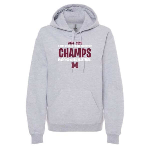 MCHS Girls Basketball 01 Champs Adult Pullover Hooded Sweatshirt - Image 6