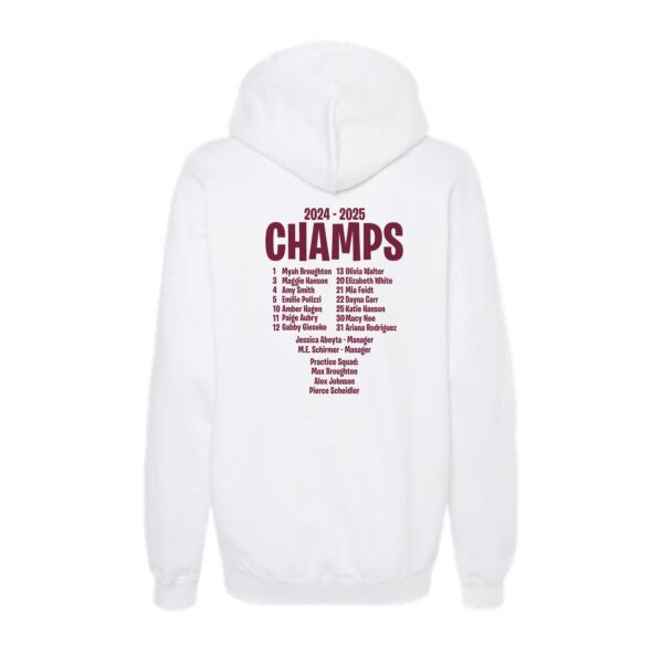 MCHS Girls Basketball 01 Champs Adult Pullover Hooded Sweatshirt - Image 9