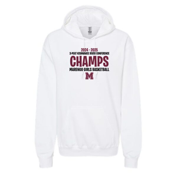 MCHS Girls Basketball 01 Champs Adult Pullover Hooded Sweatshirt - Image 8