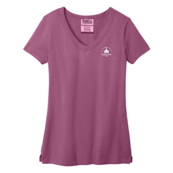 Main Stay Therapeutic Farm Ladies Garment-Dyed V-Neck Tee - Image 4