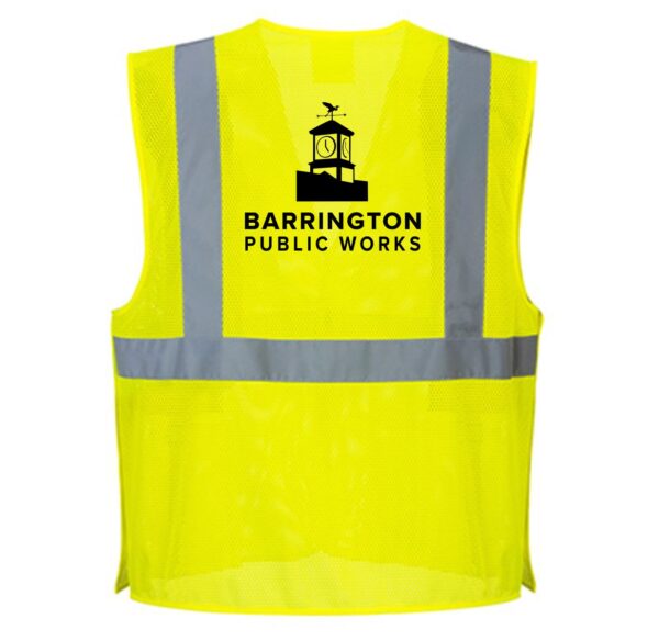 Barrington Public Works 02 Economy Hi-Vis Breakaway Vest - Image 3