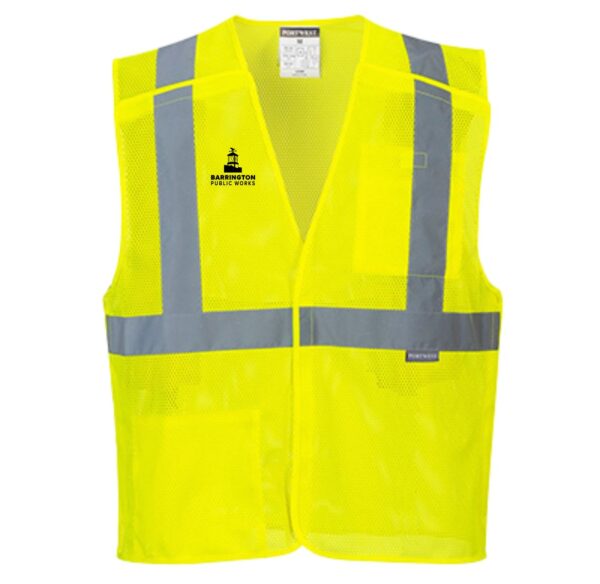 Barrington Public Works 02 Economy Hi-Vis Breakaway Vest - Image 2