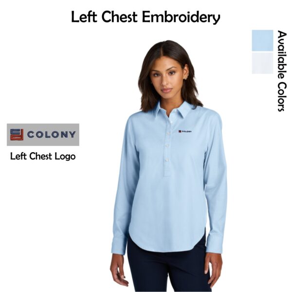 Colony Display Ladies Long Sleeve Modern Oxford Shirt