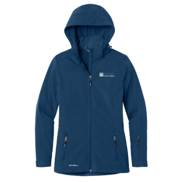 Kluber Architects + Engineers Ladies Hooded Soft Shell Parka - Image 2