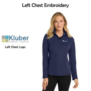 Kluber Architects + Engineers Ladies Pinpoint Mesh 1/2-Zip