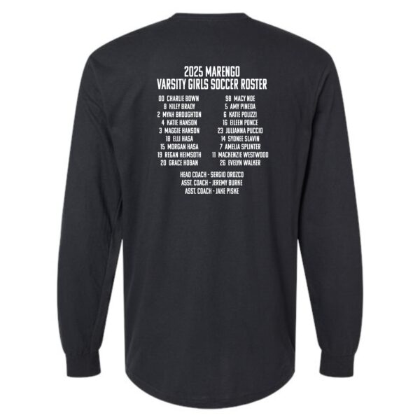 Marengo 001 Girls Soccer Regional Champions Adult Long Sleeve T-Shirt - Image 3