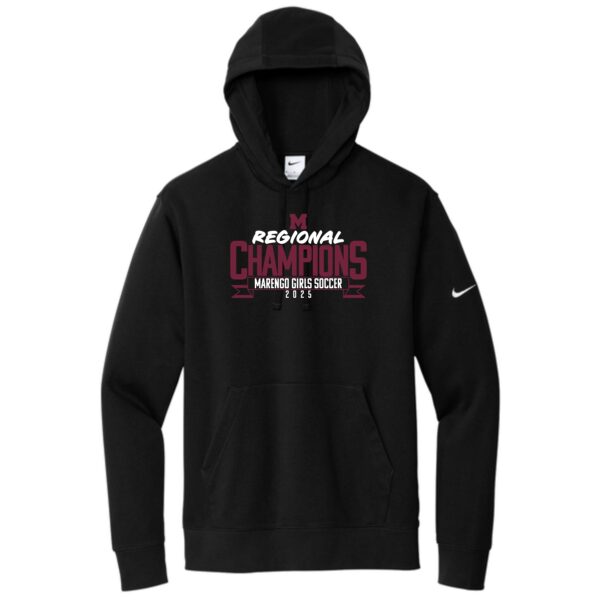 Marengo 001 Girls Soccer Regional Champions Adult Nike Hoodie - Image 2