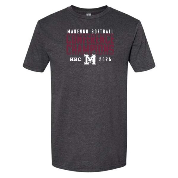 Marengo Softball 01 Conference Champions Adult T-Shirt - Image 3