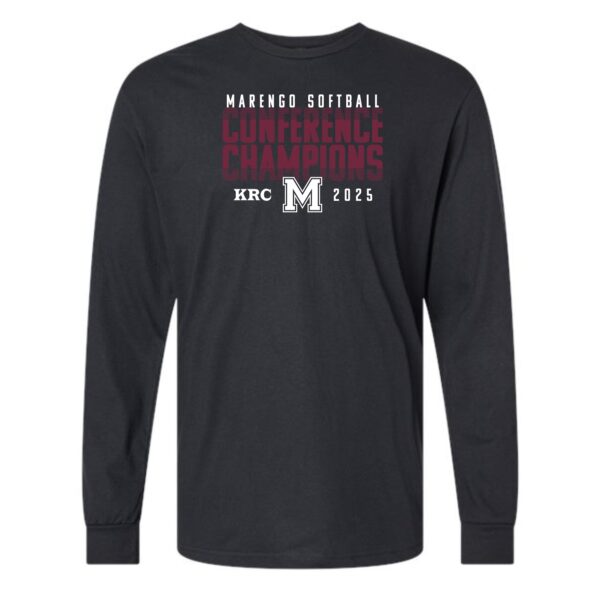 Marengo Softball 01 Conference Champions Adult Long Sleeve T-Shirt - Image 2