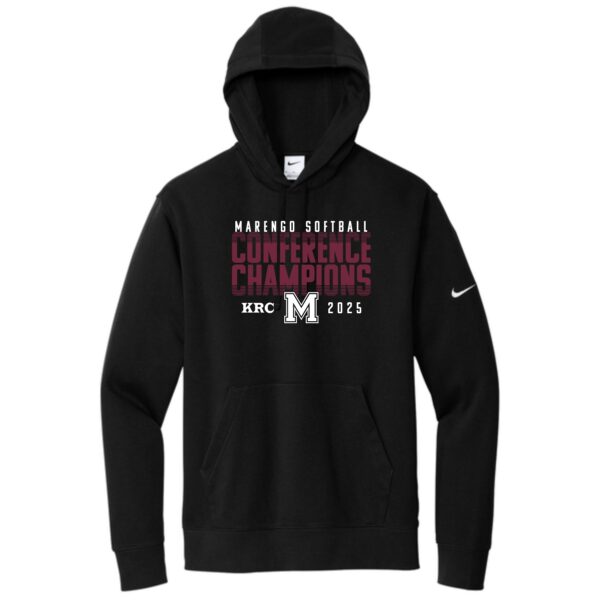 Marengo Softball 01 Conference Champions Adult Nike Hoodie - Image 2