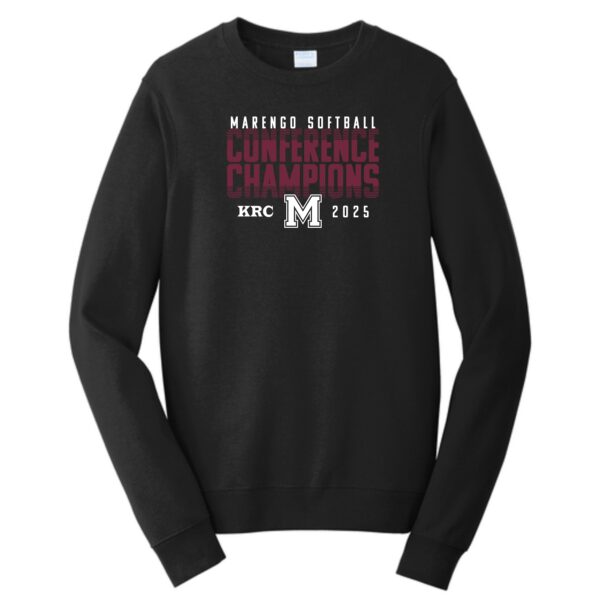 Marengo Softball 01 Conference Champions Adult Crewneck Sweatshirt - Image 2