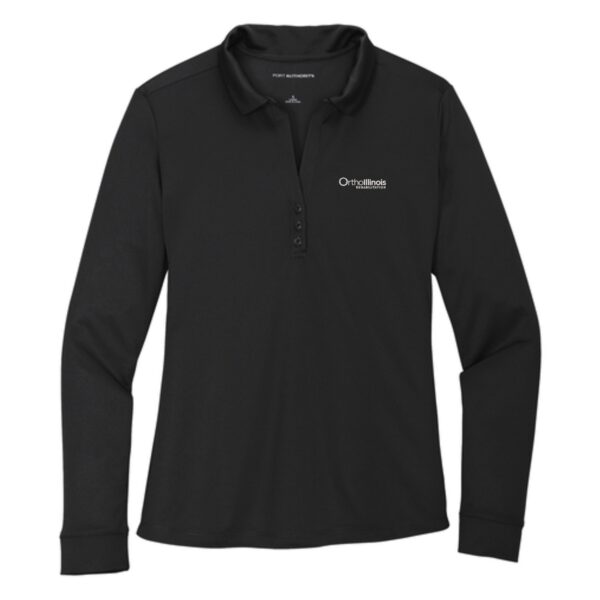 OrthoIllinois Rehabilitation Ladies Performance Long Sleeve Polo - Image 2