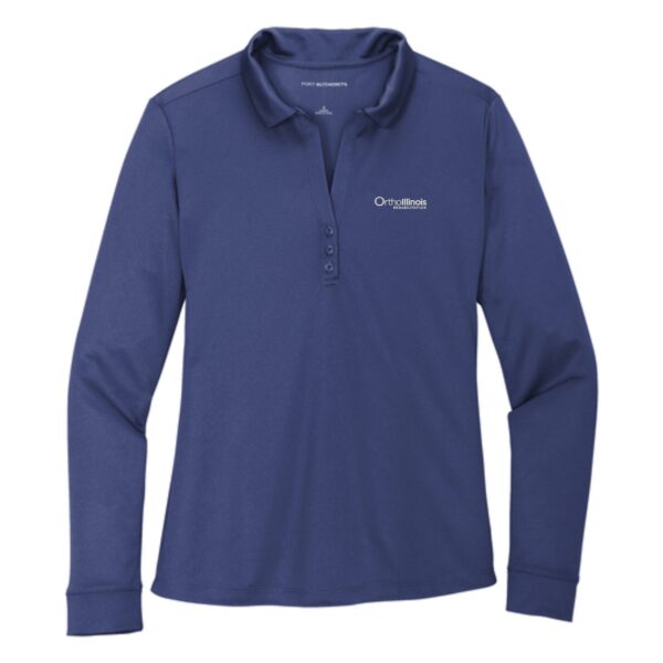 OrthoIllinois Rehabilitation Ladies Performance Long Sleeve Polo - Image 4
