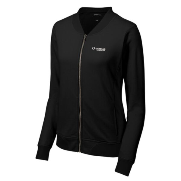 OrthoIllinois Rehabilitation Ladies Lightweight French Terry Bomber - Image 2