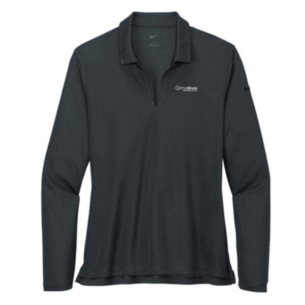 OrthoIllinois Rehabilitation Ladies Nike Long Sleeve Polo - Image 2