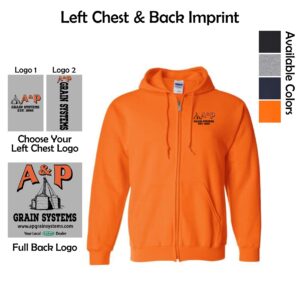 A & P Grain Systems Heavy Blend Full-Zip Hooded Sweatshirt