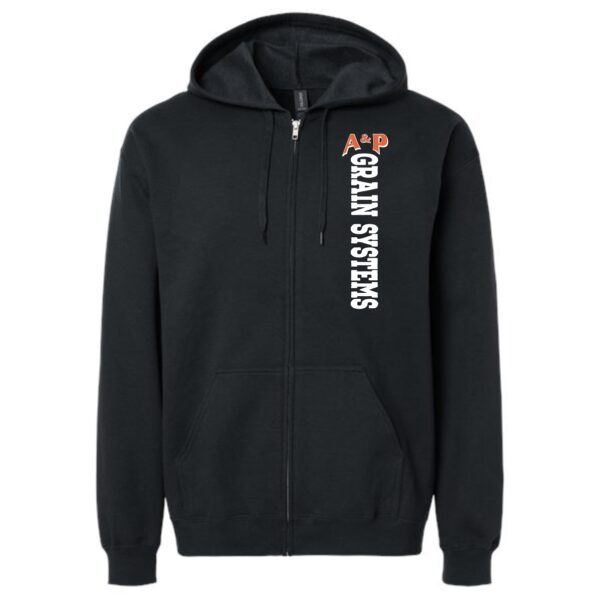 A & P Grain Systems Midweight Fleece Full-Zip Hooded Sweatshirt - Image 2