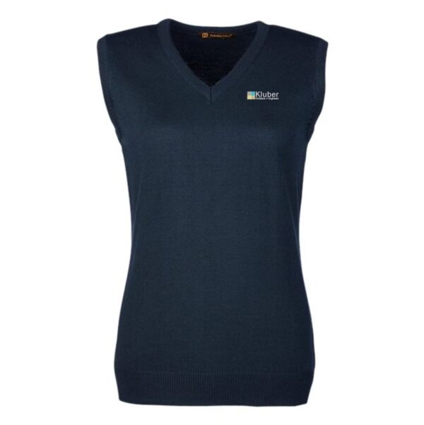 Kluber Architects + Engineers Ladies Harriton V-Neck Sweater Vest - Image 2