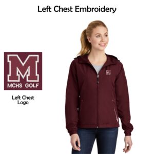 MCHS Golf Ladies Colorblock Hooded Raglan Jacket