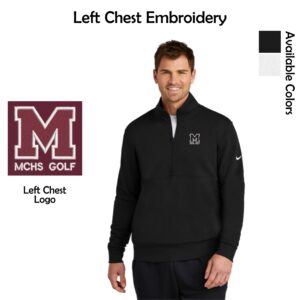 MCHS Golf Nike Sleeve Swoosh 1/2-Zip