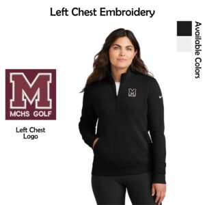 MCHS Golf Ladies Nike Sleeve Swoosh 1/2-Zip
