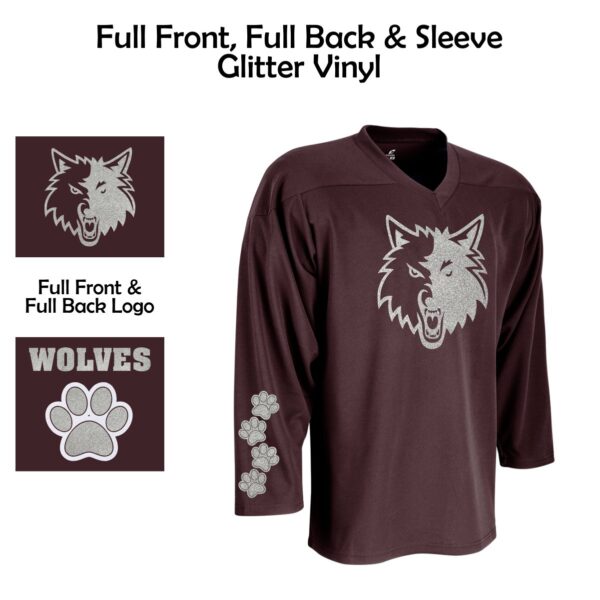 Prairie Ridge Jr. Wolves Cheerleading Adult & Youth Hockey Jersey